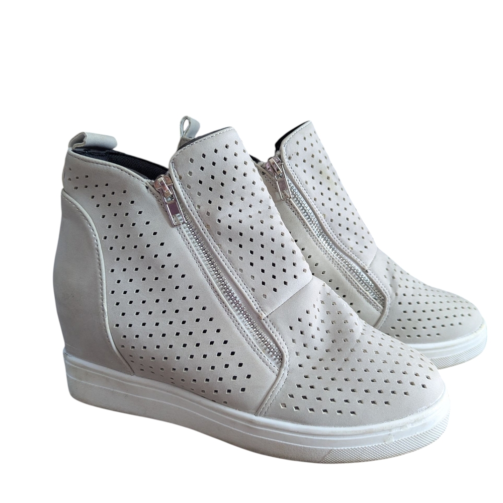 Women's Perforated Wedge Sneakers